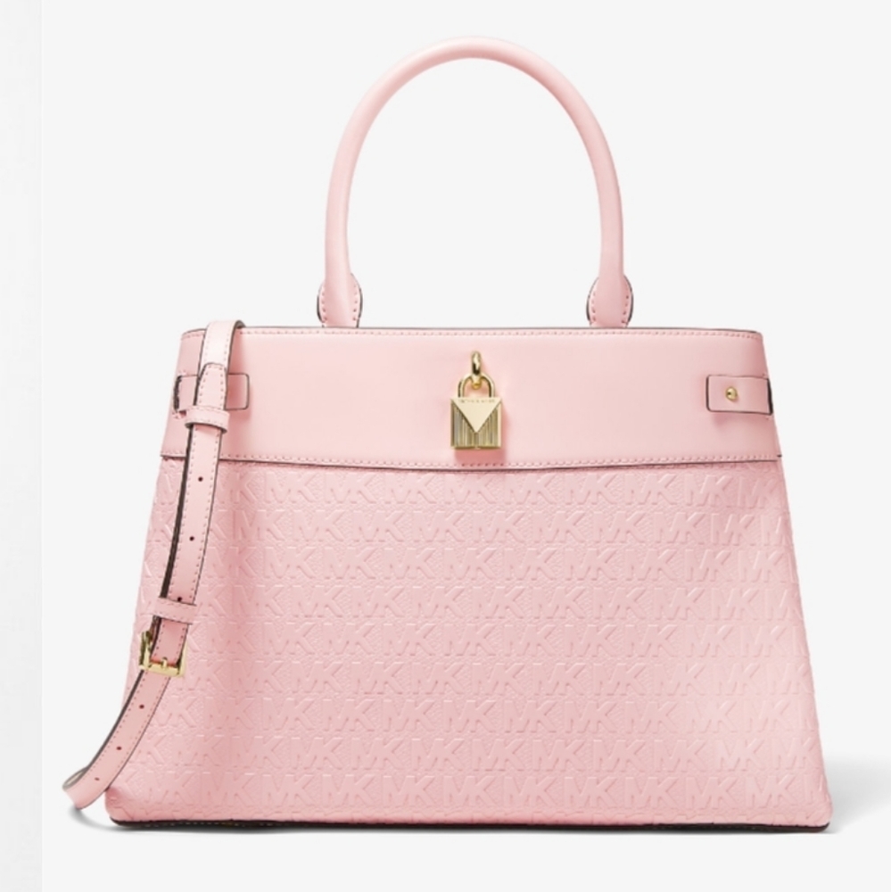 NWT Michael Kors Gramercy Large Satchel Light Pink Vegan Leather